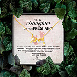 To My Daughter on Your Pregnancy the Most Magical Day I Love You Always Mom to Be Scripted Love Pendant Necklace