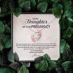 To My Daughter on Your Pregnancy the Most Magical Day I Love You Always Mom to Be Love Knot Pendant Necklace