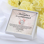 To My Daughter on Your Pregnancy the Most Magical Day I Love You Always Mom to Be Love Knot Pendant Necklace