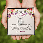 Personalized My Other Mom I May Not Have Your Eyes Or Smile Forever Love Pendant Necklace