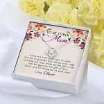 Personalized My Other Mom I May Not Have Your Eyes Or Smile Love Knot Pendant Necklace