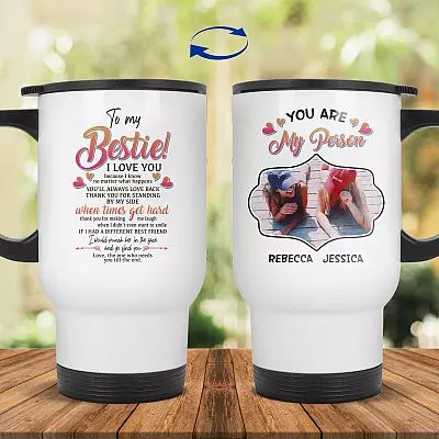 14 oz. White Travel Mug