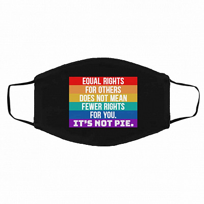 Equal Rights for Others Mask, Black, Cloth Face Cover – Medium/Large