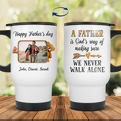 14 oz. White Travel Mug