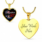 I'm Still A Trump Girl I Make No Apologies Luxury Heart Pendant Necklace - Support Trump Gifts