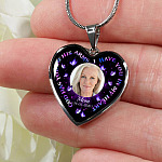 Personalized Photo God Has You In His Arms I Have You In My Heart Custom In Loving Memory Heart Pendant Necklace