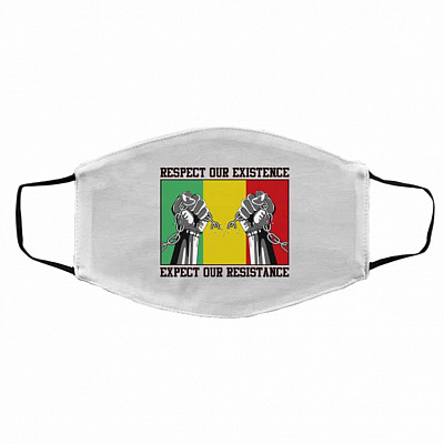 exist mask, White, Cloth Face Cover – Medium/Large