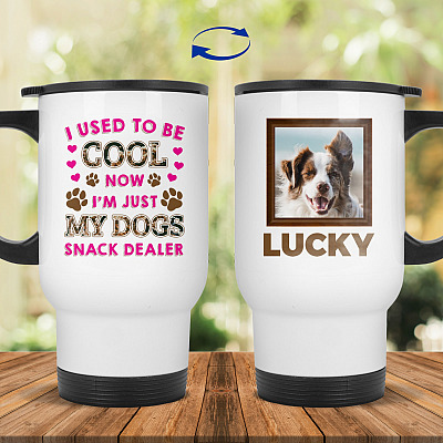 14 oz. White Travel Mug
