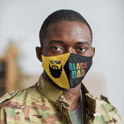 Alternative view of Fathers Day Gifts for Dad Dope Black Dad Washable Reusable Custom - Printed Cloth Face Mask Cover
