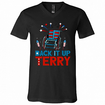 Back It Up Terry Tshirt, Black, V-Neck T-Shirt