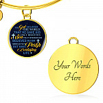 Christian For God So Loved the World That He Gave His Only Begotten Son Circle Pendant Necklace