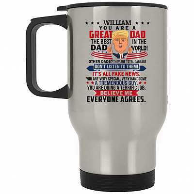 14 oz. Silver Travel Mug