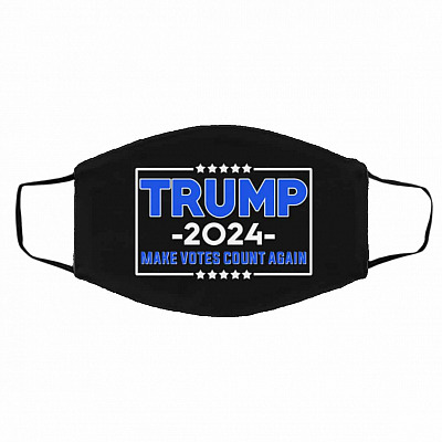 Pro Trump Gift Trump Mask, Black, Cloth Face Cover – Medium/Large