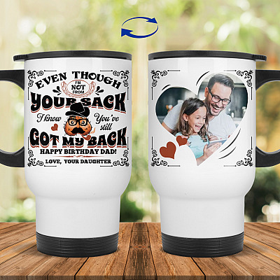 14 oz. White Travel Mug