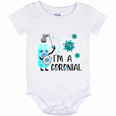 I'm a Coronial Baby Onesie, White, Baby Onesie - 12 Month