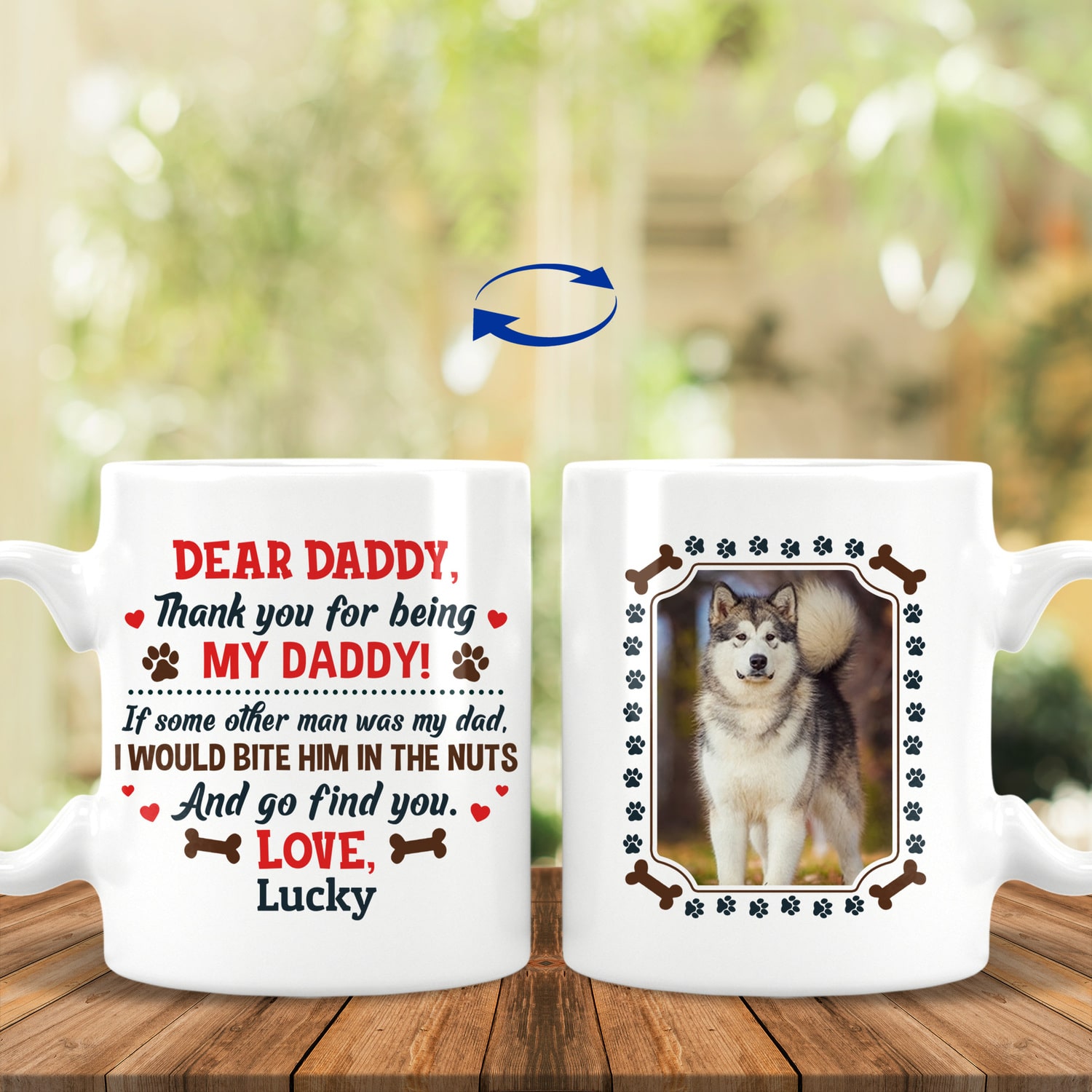 110621-082640-CubeBik-Image-592 Personalized Photo Bite Him, White, 11 oz. White Mug