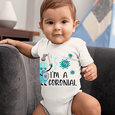 Alternative view of I'm a Coronial Baby Onesie - Baby Infant Bodysuit - Funny Pandemic Baby Outfit