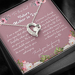 To the Best Future Mother in Law Thank You for Sharing Your Son with Me Forever Love Pendant Necklace