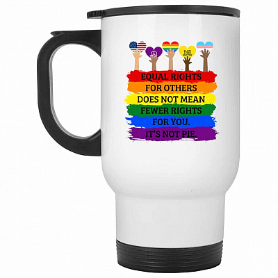 14 oz. White Travel Mug