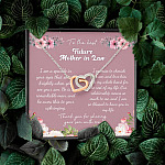 To the Best Future Mother in Law Thank You for Sharing Your Son with Me Interlocking Hearts Pendant Necklace