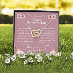To the Best Future Mother in Law Thank You for Sharing Your Son with Me Interlocking Hearts Pendant Necklace
