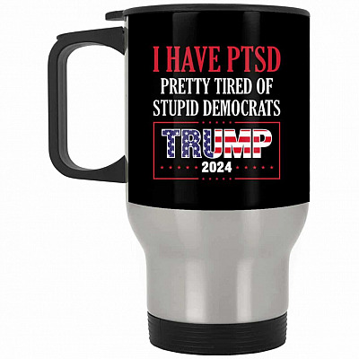 14 oz. Silver Travel Mug