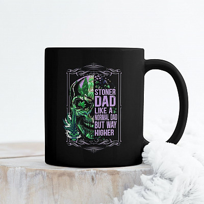 Stoner Dad Like A Normal Dad But Way Higher Coffee Mug - Beer Stein - Water Bottle - Color Changing Mug
