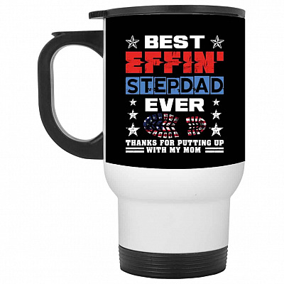 14 oz. White Travel Mug