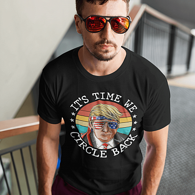 Alternative view of It's Time We Circle Back Vintage T-Shirt - Trump Shirt