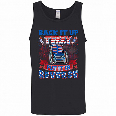 Back It Up Terry Put In In Reverse, Black, Unisex Tank Top