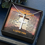 To My Husband I Have Completely Fallen For You Everything You Do I Love You Christian Cross Pendant Necklace