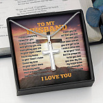 To My Husband I Have Completely Fallen For You Everything You Do I Love You Christian Cross Pendant Necklace