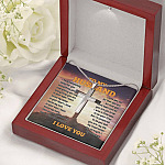 To My Husband I Have Completely Fallen For You Everything You Do I Love You Christian Cross Pendant Necklace