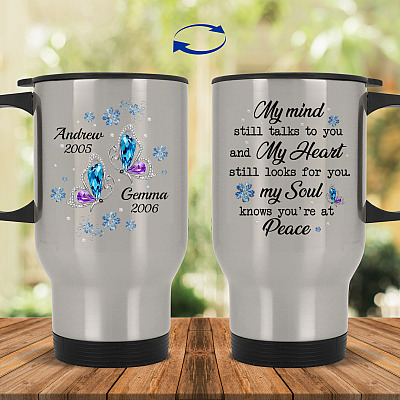 14 oz. Silver Travel Mug