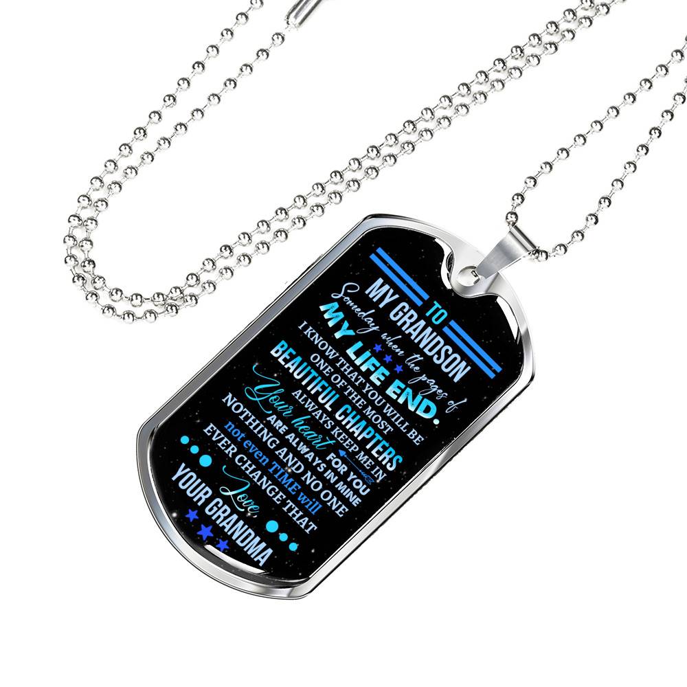 Personalized Someday When The Pages Of My Life End I Know You Will Be One Of The Most Beautiful Chapter Dog Tag
