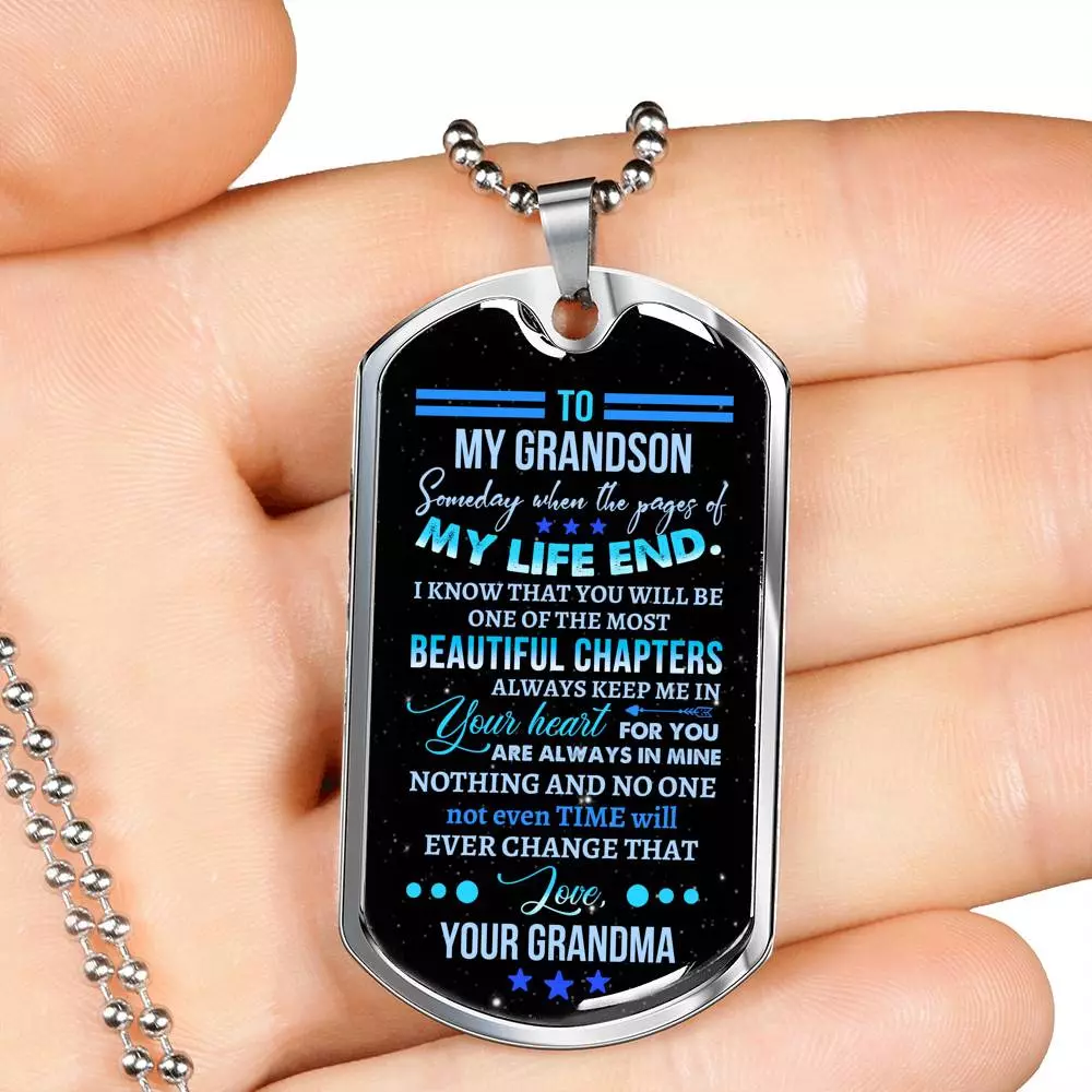 Personalized Someday When The Pages Of My Life End I Know You Will Be One Of The Most Beautiful Chapter Dog Tag
