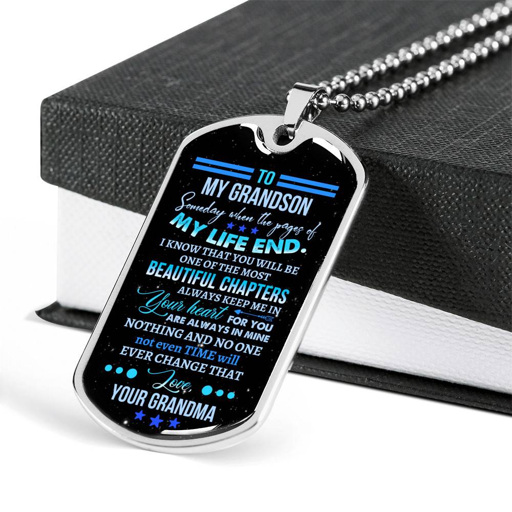Personalized Someday When The Pages Of My Life End I Know You Will Be One Of The Most Beautiful Chapter Dog Tag
