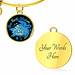 Blue Sea Turtle Wisdom Slow Down Spend More Time at the Beach Enjoy Time By Yourself Breathe Circle Pendant Necklace