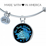 Blue Sea Turtle Wisdom Slow Down Spend More Time at the Beach Enjoy Time By Yourself Breathe Circle Pendant Necklace