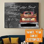 Personalized Thankful Grateful Blessed Who Could Have Known That Broken Road Framed Canvas - Unframed Poster