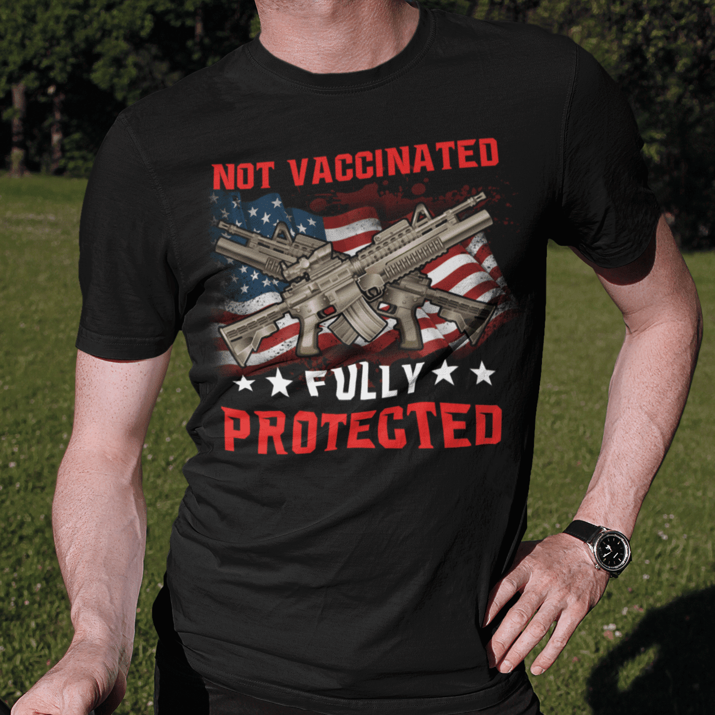 1LV. Not Vaccinated Fully (Tee - Dark) mk2