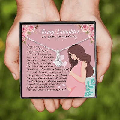 From Mom to My Daughter on Your Pregnancy Is the Only Time in Life Alluring Pendant Necklace