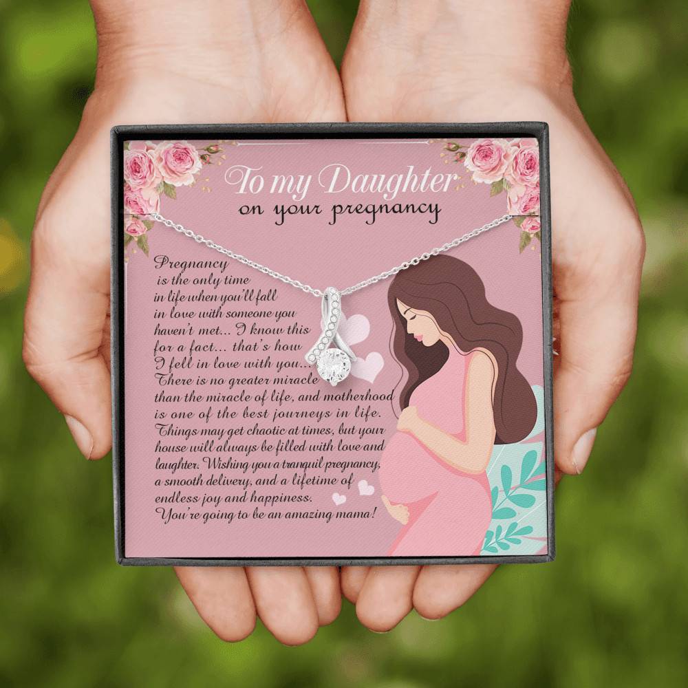 From Mom to My Daughter on Your Pregnancy Is the Only Time in Life Alluring Pendant Necklace