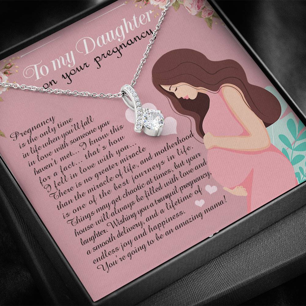 From Mom to My Daughter on Your Pregnancy Is the Only Time in Life Alluring Pendant Necklace