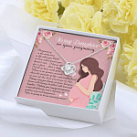 From Mom to My Daughter on Your Pregnancy Is the Only Time in Life Love Knot Pendant Necklace