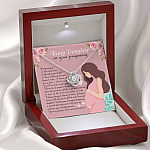From Mom to My Daughter on Your Pregnancy Is the Only Time in Life Love Knot Pendant Necklace