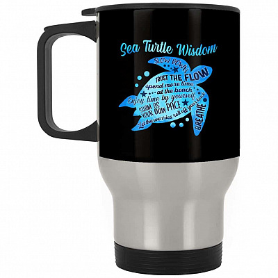 14 oz. Silver Travel Mug