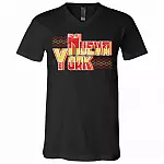 Nueva York, Black, V-Neck T-Shirt