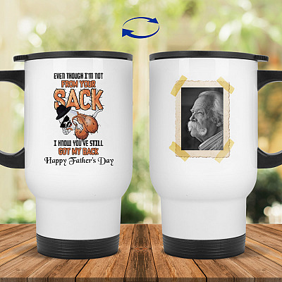 14 oz. White Travel Mug