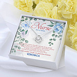 Personalized Nurse Strong To Tolerate Everything And Soft To Understand Everyone Love Knot Necklace